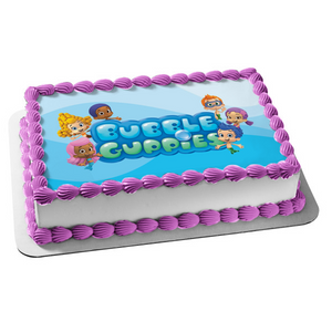 Bubble Guppies Log Gil Molly Deema Goby Oona Nonny Edible Cake Topper Image ABPID03636