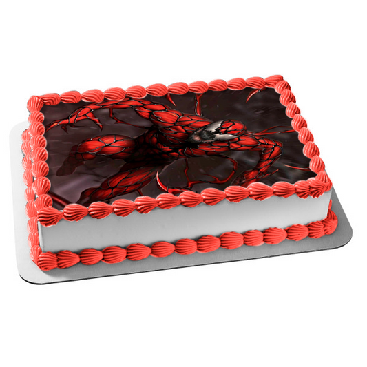 Carnage Symbiote Jumping Spider-Man Venom Cletus Kasady Edible Cake Topper Image ABPID51676