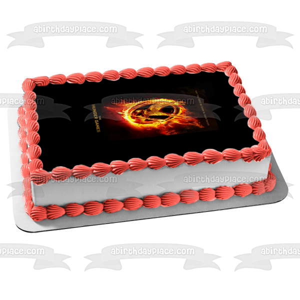 The Hunger Games Logo and Fire Edible Cake Topper Image ABPID03478
