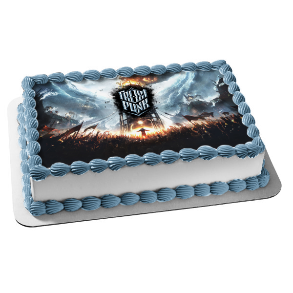 Frostpunk City Building Survival Video Game Poster Edible Cake Topper Image ABPID53387