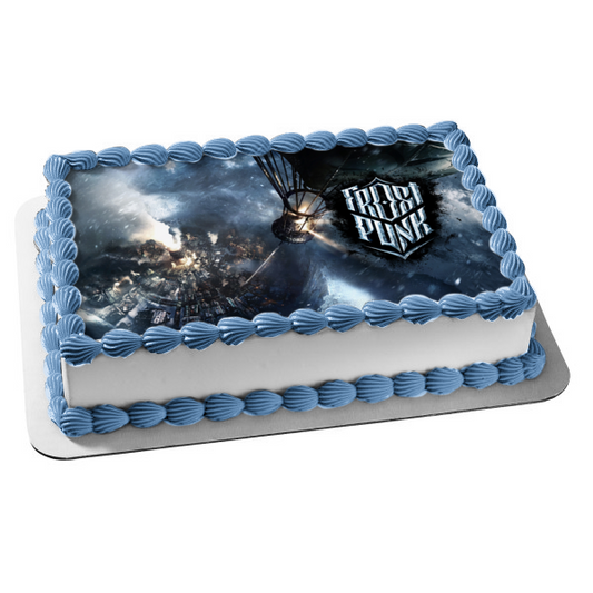 Frostpunk City Builder Survival Video Game Poster Edible Cake Topper Image ABPID53388