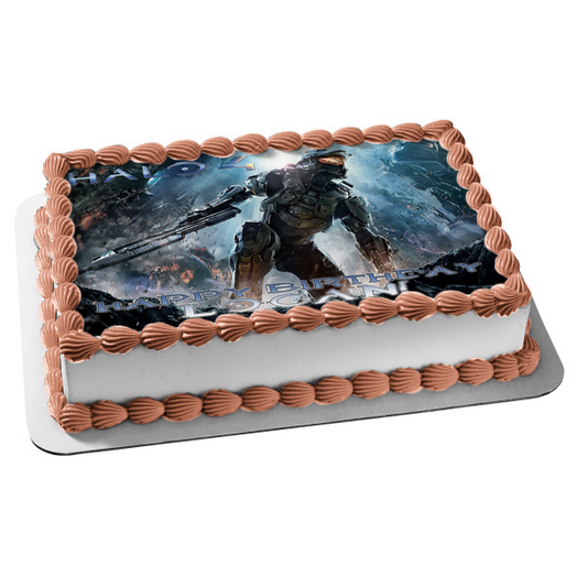 Halo 4 Master Chief Edible Cake Topper Image ABPID01178
