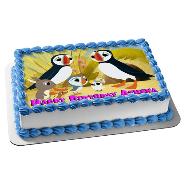 Puffin Rock Mama Papa Oona Baba Edible Cake Topper Image ABPID52028