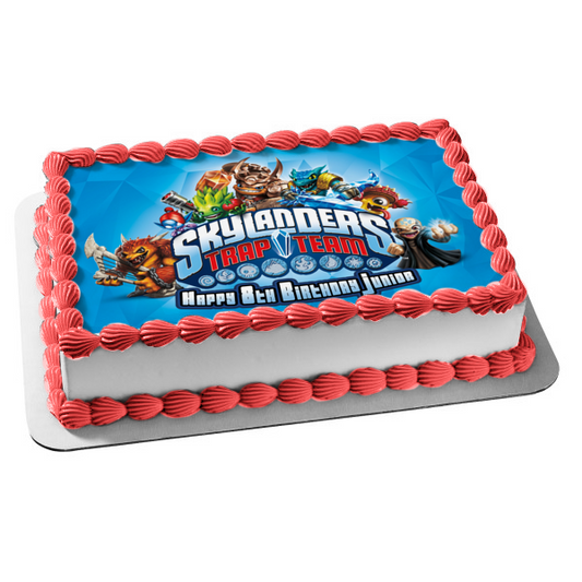 Skylanders Trap Team Food Fight Snap Shot Wallop Edible Cake Topper Image ABPID00076
