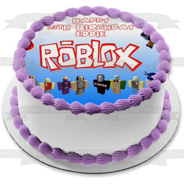 Roblox Custom Player Happy Birthday Edible Cake Topper Image ABPID00150