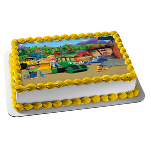 Bob the Builder Scoop Muck Lofty Roley Wendy Edible Cake Topper Image ABPID03391