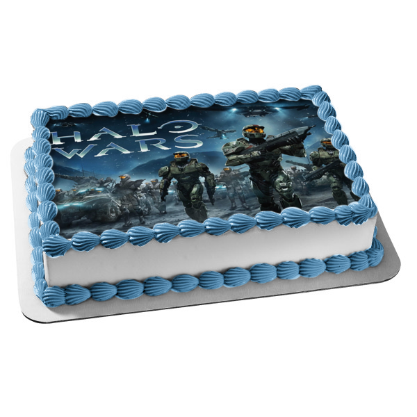 Halo Wars Microsoft Soldiers and Air Ships Edible Cake Topper Image ABPID03394