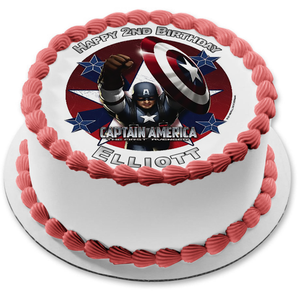 Captain America the First Avenger Marvel Comics Edible Cake Topper Image ABPID00154