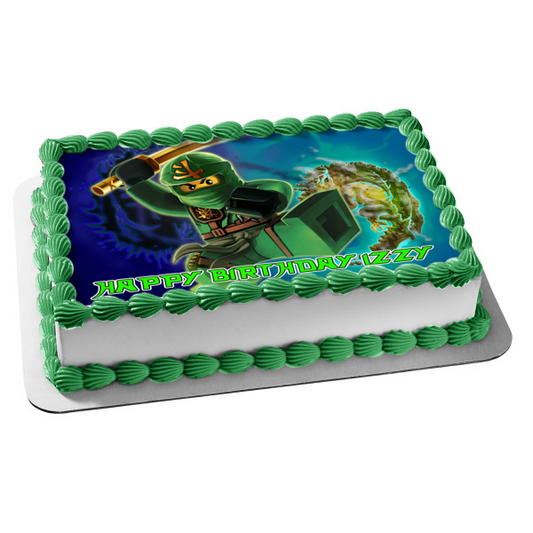 Ninjago Green Lloyd Garmadon Sword Edible Cake Topper Image ABPID00199