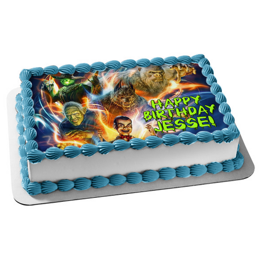 Goosebumps 2 Monsters Slappy the Dummy the Abominable Snowman Edible Cake Topper Image ABPID00259