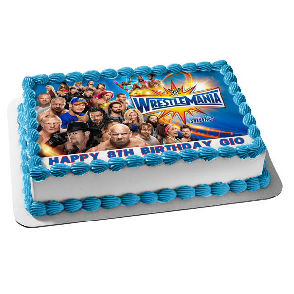 WWE World Wrestling Entertainment Wrestle Mania Randy Orton Bray Wyatt Roman Reigns Edible Cake Topper Image ABPID00296