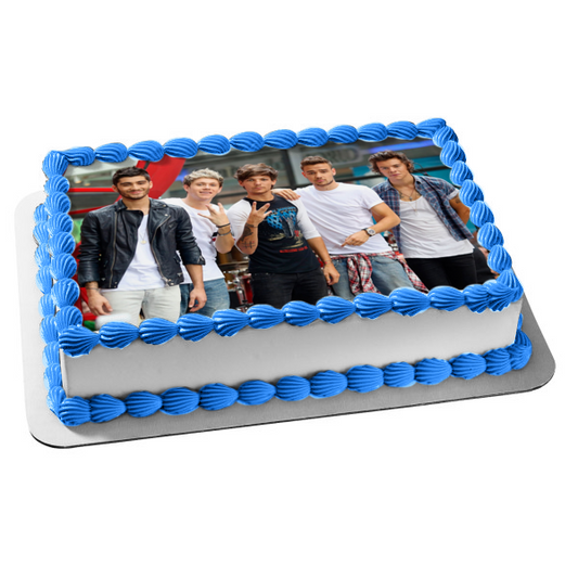 One Direction Niall Horan Liam Payne Harry Styles Louis Tomlinsonband and Zayn Malik Edible Cake Topper Image ABPID03657