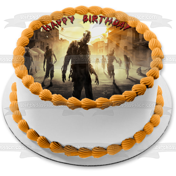 Dying Light Infected Harran and Zombies Edible Cake Topper Image ABPID03476