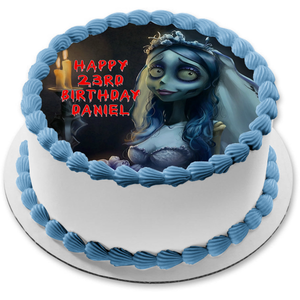 Disney Corpse Bride Emily Candles Edible Cake Topper Image ABPID05070