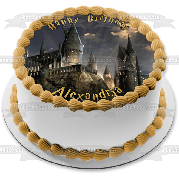Harry Potter Hogwarts Castle School of Wizarding Edible Cake Topper Image ABPID05355