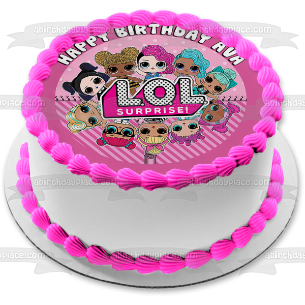 LOL Surprise Queen Bee Troublemaker Dusk Splash Queen V.R.Q.T. Luxe Sis Swing Edible Cake Topper Image ABPID27163