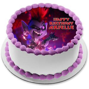 Trolls World Tour Queen Barb Edible Cake Topper Image ABPID51321
