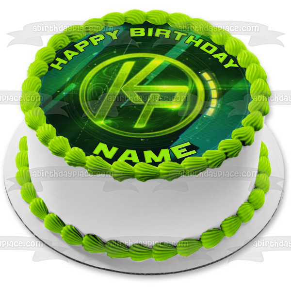 Kim Possible Kp Symbol Disney Personalized Name Edible Cake Topper Image ABPID51013