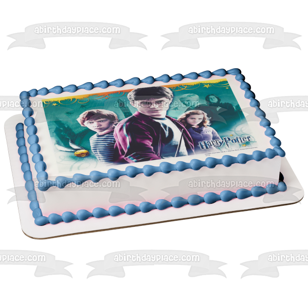 Harry Potter Hermione Granger Ron Weasley Serverus Snape and Draco Malfoy Edible Cake Topper Image ABPID03670