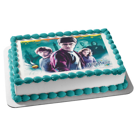 Harry Potter Hermione Granger Ron Weasley Serverus Snape Draco Malfoy Edible Cake Topper Image ABPID03670