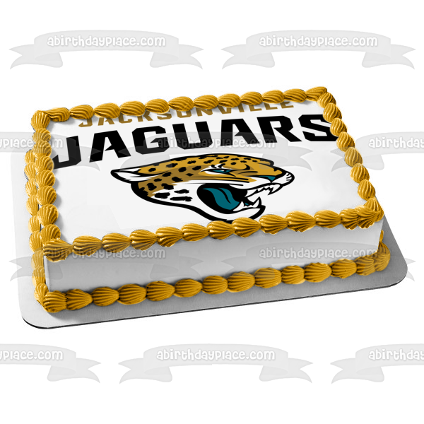Jacksonville Jaguars Logo NFL Professional Sports Edible Cake Topper Image ABPID03676