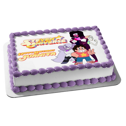 Steven Universe Amethyst Pearl Garnet Edible Cake Topper Image ABPID00839