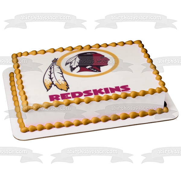 Washington Redskins Mascot and Logo NFL Sports Edible Cake Topper Image ABPID03714