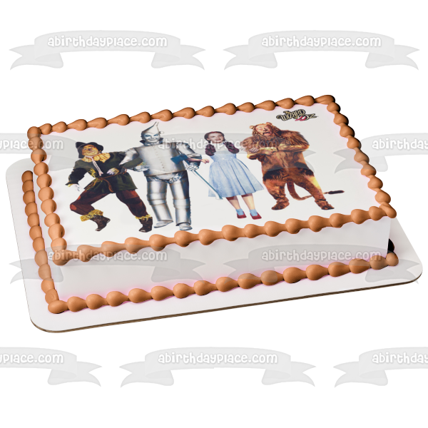 The Wizard of Oz Dorothy Scarecrow Cowardy Lion and the Tin Man Edible Cake Topper Image ABPID03736