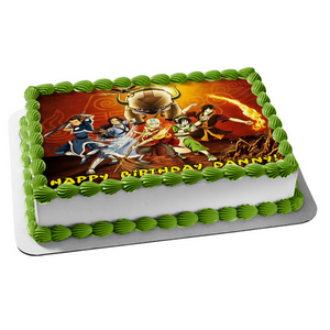 Avatar the Last Airbender Aang Toph Beifong Zuko Sokka Katara Appa Edible Cake Topper Image ABPID07768