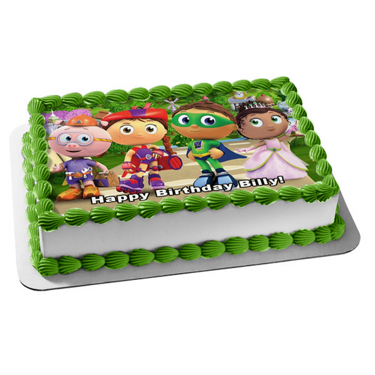 Super Why Princess Pea Alpha Pig and  Little Red Riding Hood Edible Cake Topper Image ABPID07027
