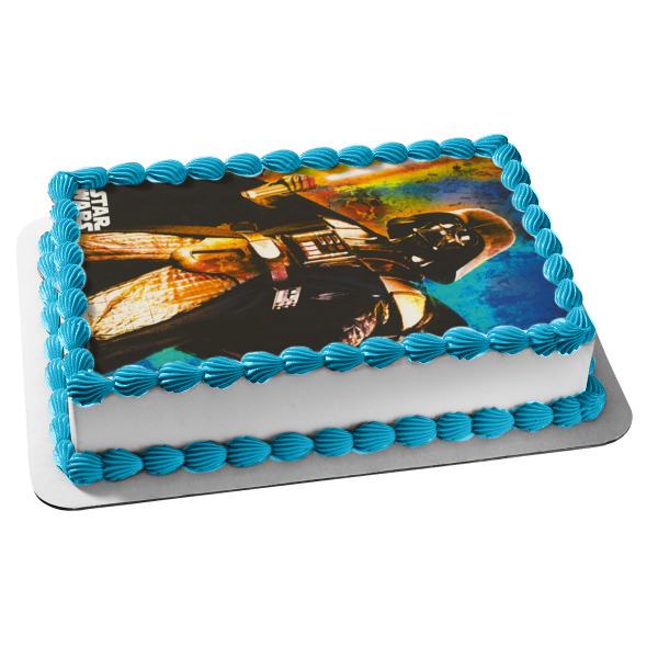 Star Wars Darth Vader Light Saber Edible Cake Topper Image ABPID03747