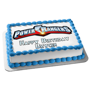 Power Rangers Logo Edible Cake Topper Image ABPID06184