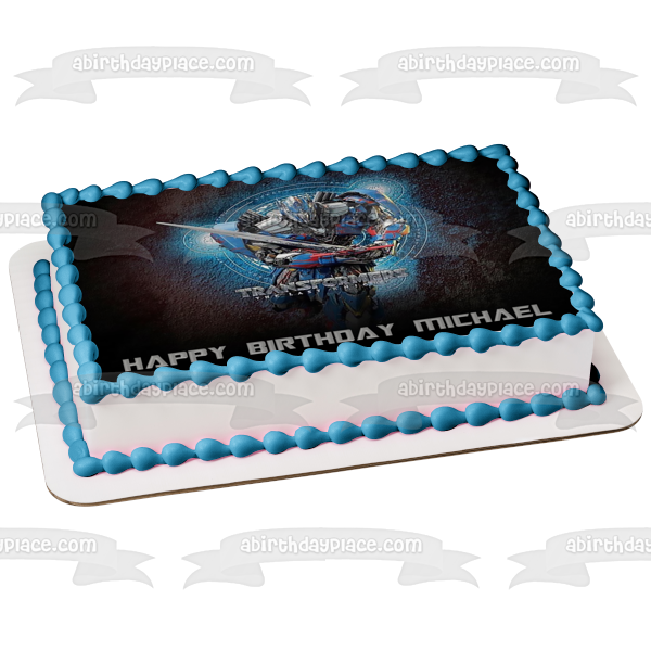 Transformers Optimus Prime with His Sword Edible Cake Topper Image ABPID05488