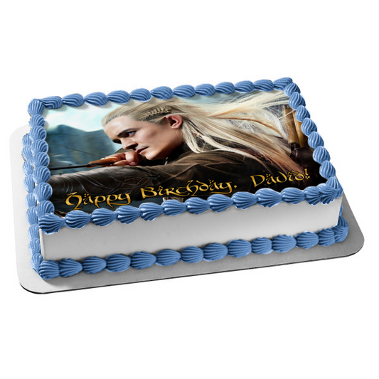The Hobbit Fellowship of The Ring  Legolas Sindarin Elf Edible Cake Topper Image ABPID05349