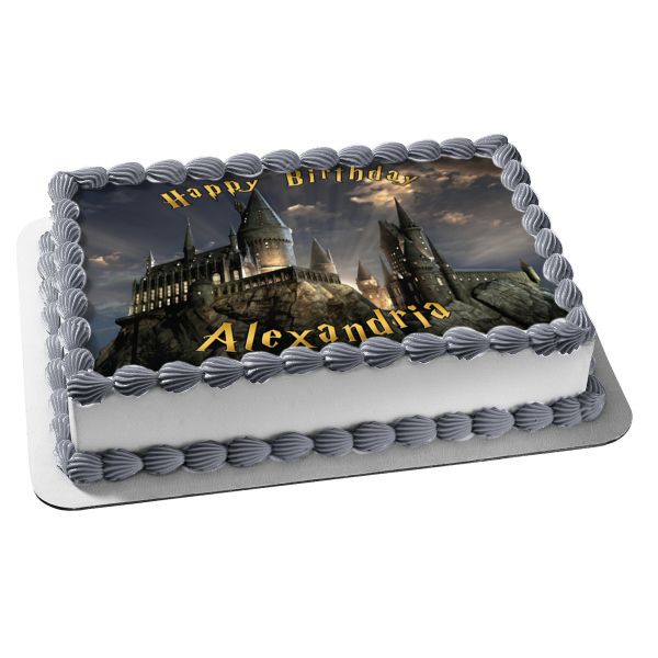 Harry Potter Hogwarts Castle School of Wizarding Edible Cake Topper Image ABPID05355