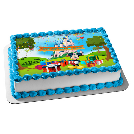 Mickey Mouse Happy 3rd Birthday Edible Cake Topper Image ABPID04941