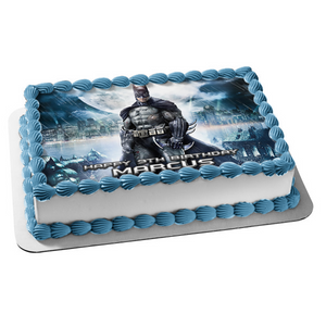 Marvel Batman Arkham Asylum Bruce Wayne Edible Cake Topper Image ABPID03626