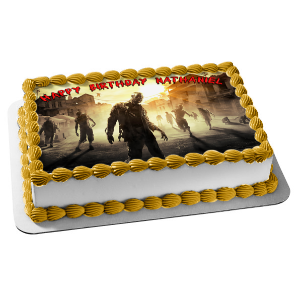 Dying Light Infected Harran and Zombies Edible Cake Topper Image ABPID03476