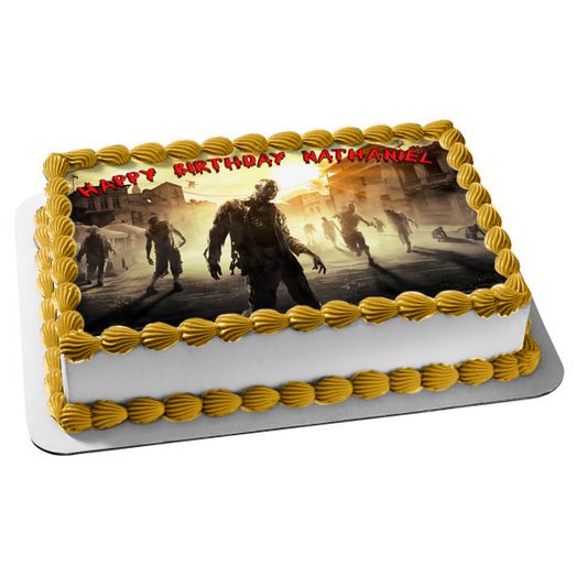 Dying Light Infected Harran and Zombies Edible Cake Topper Image ABPID03476