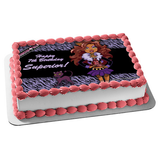 Monster High Clawdeen Wolf and Acat Edible Cake Topper Image ABPID03293