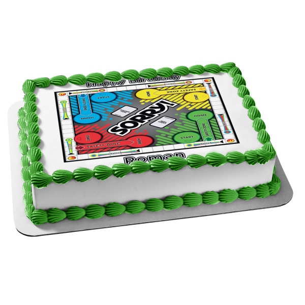 Sorry Board Game Parker Brothers Edible Cake Topper Image ABPID03242