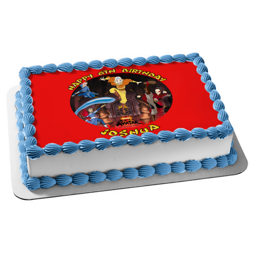 Nickelodeon Avatar the Last Airbender Aang Katara and Sokka Edible Cake Topper Image ABPID03171