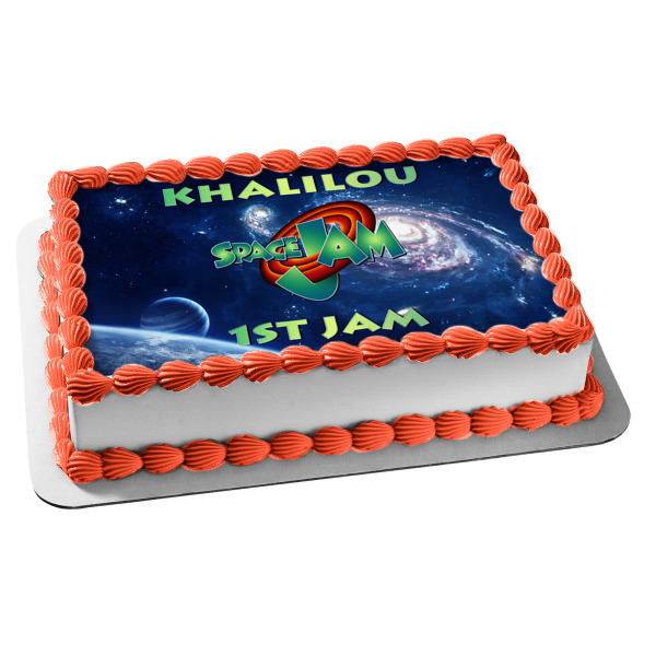 Space Jam Galaxy Planet Star Disney Edible Cake Topper Image ABPID01611
