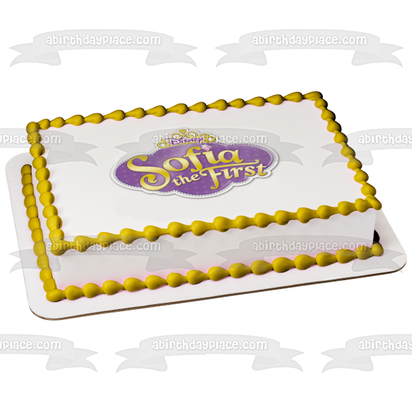 Sofia the First Logo Edible Cake Topper Image ABPID03801