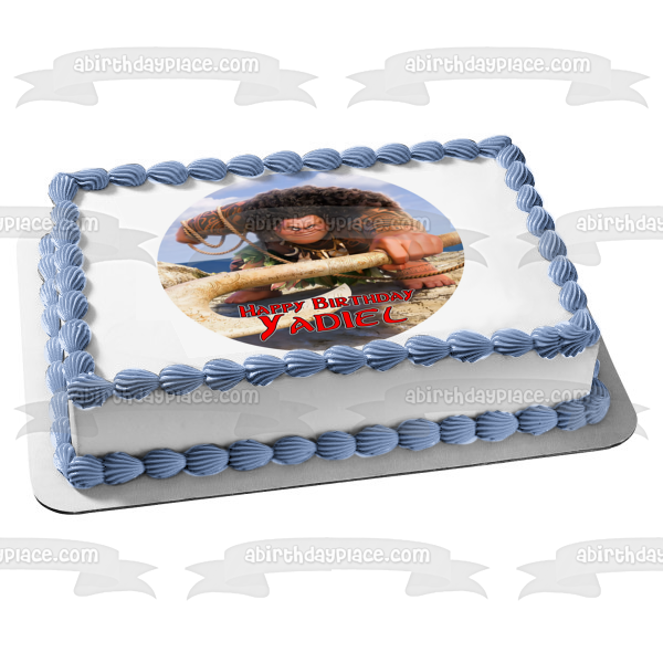 Disney Moana Maui Fish Hook Edible Cake Topper Image ABPID15258