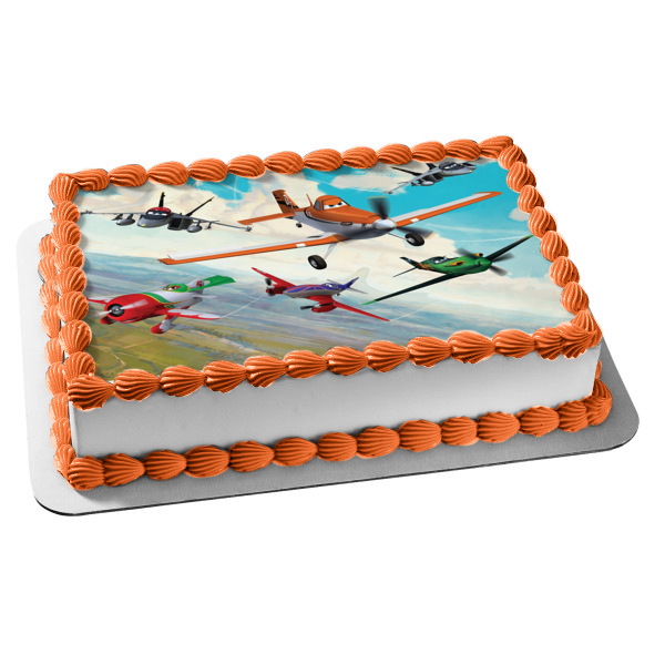 Planes Dusty Ripslinger Skipper and El Chupacabra Edible Cake Topper Image ABPID03805