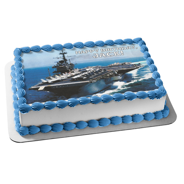 Connie Ship Aircraft Carrier US Navy Edible Cake Topper Image ABPID49764