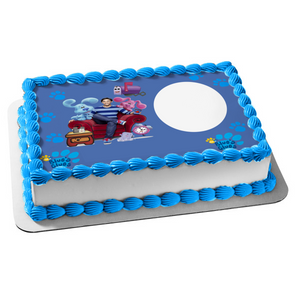 New Blue's Clues Josh Blue Magenta Mailbox Nick Jr Blues Clues Personalized Edible Cake Topper Image ABPID50650