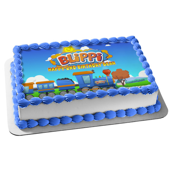Blippi Youtube Youtuber Train Edible Cake Topper Image ABPID50828