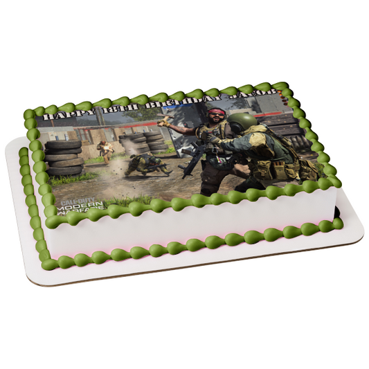 Call of Duty: Modern Warfare Gunfight Edible Cake Topper Image ABPID51738